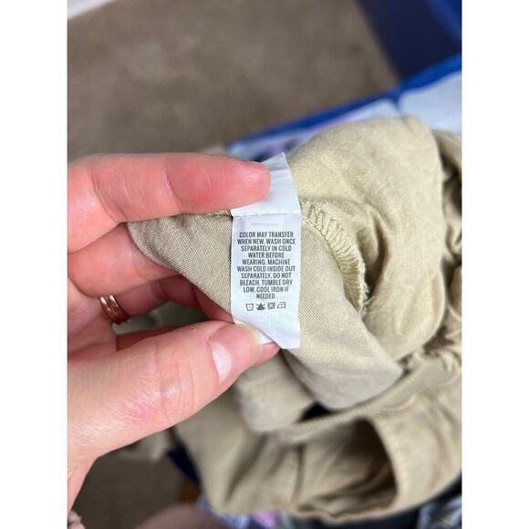 Aerie Lyocell Tapered Joggers Khaki Brown Size Large High Waist Pockets Women’s - Picture 5 of 6